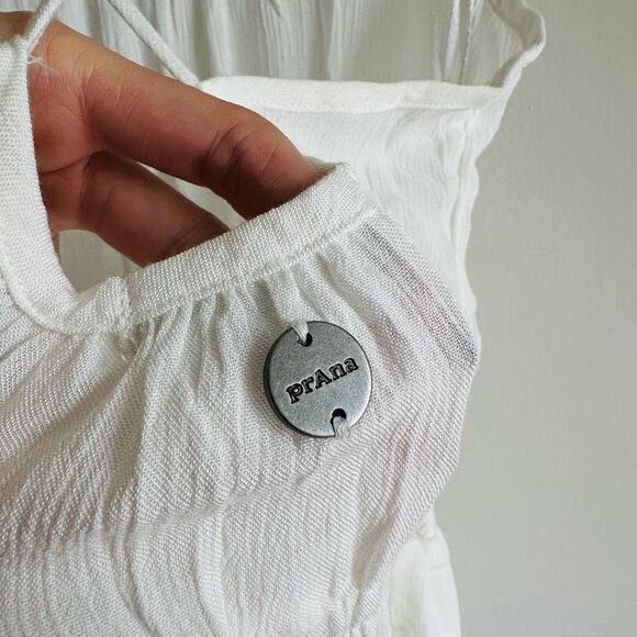 PRANA‎ Fernie Wide Leg White Jumpsuit NWT – Size Small – Adjustable Straps Modal - Picture 5 of 12